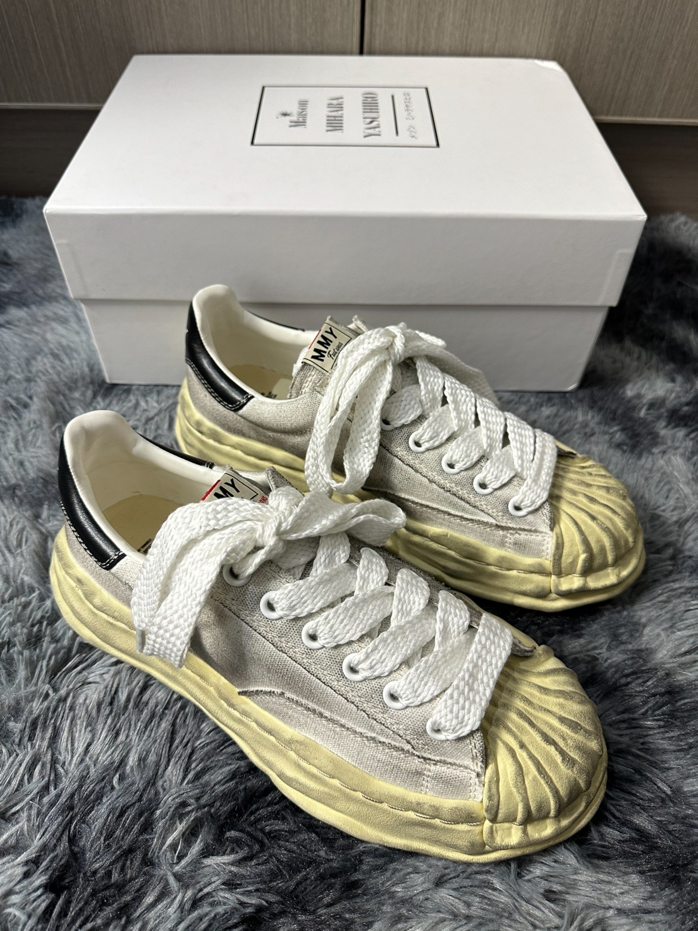 메종 미하라 야스히로 블레이키 OG 솔 캔버스 로우탑 스니커즈 photo review