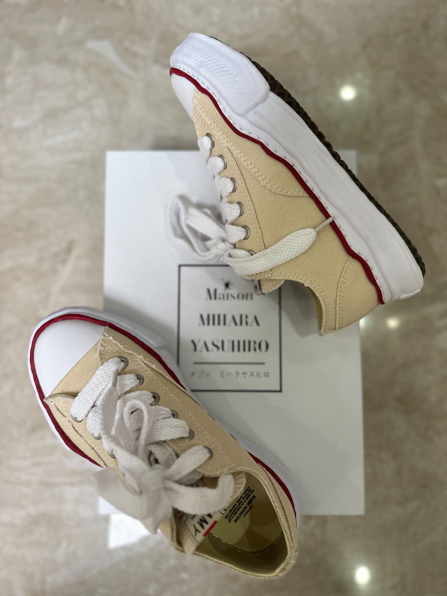 【G-Dragon】메종 미하라 야스히로 피터슨 OG 솔 캔버스 로우탑 스니커즈 photo review