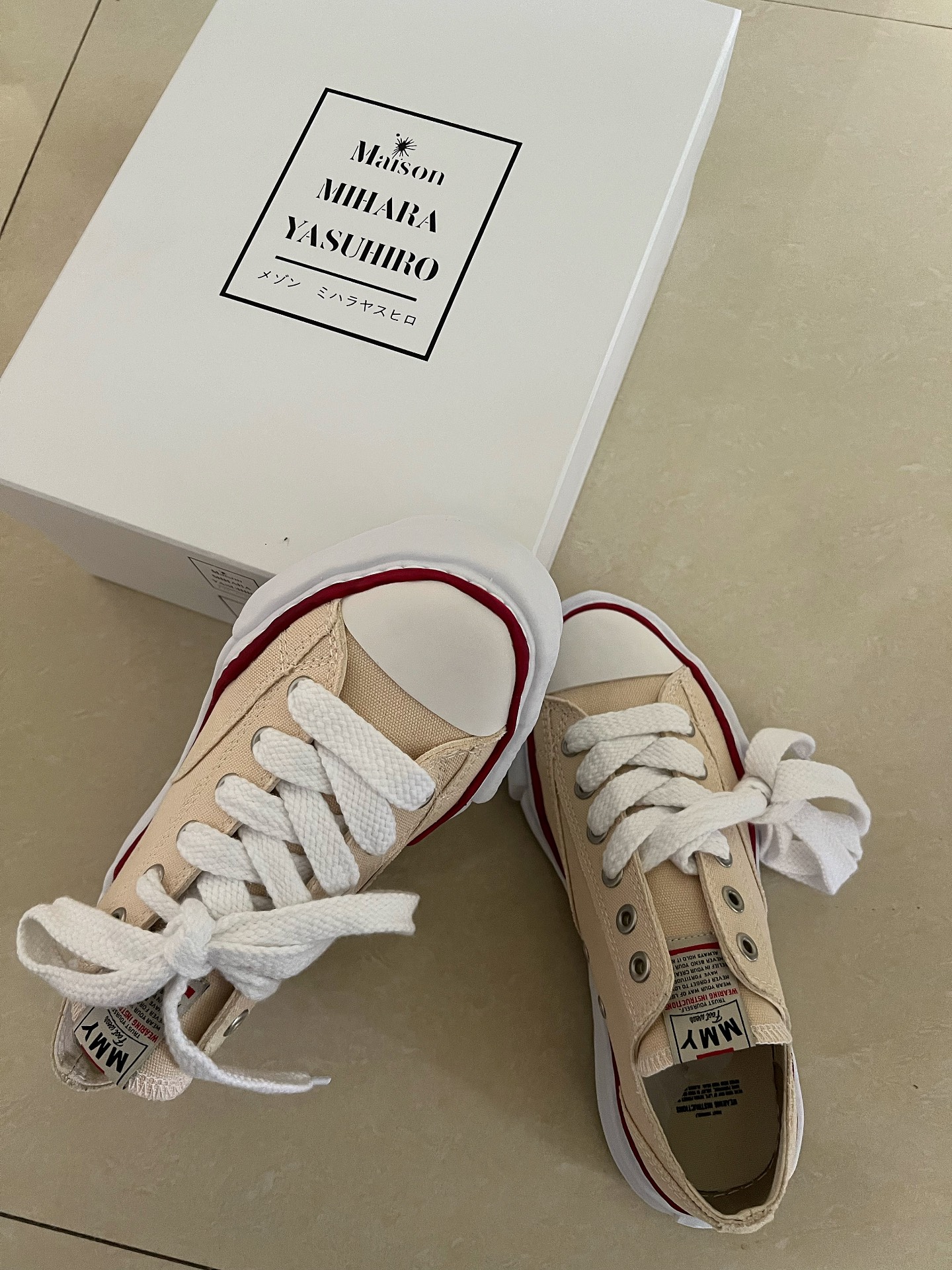【G-Dragon】메종 미하라 야스히로 피터슨 OG 솔 캔버스 로우탑 스니커즈 photo review