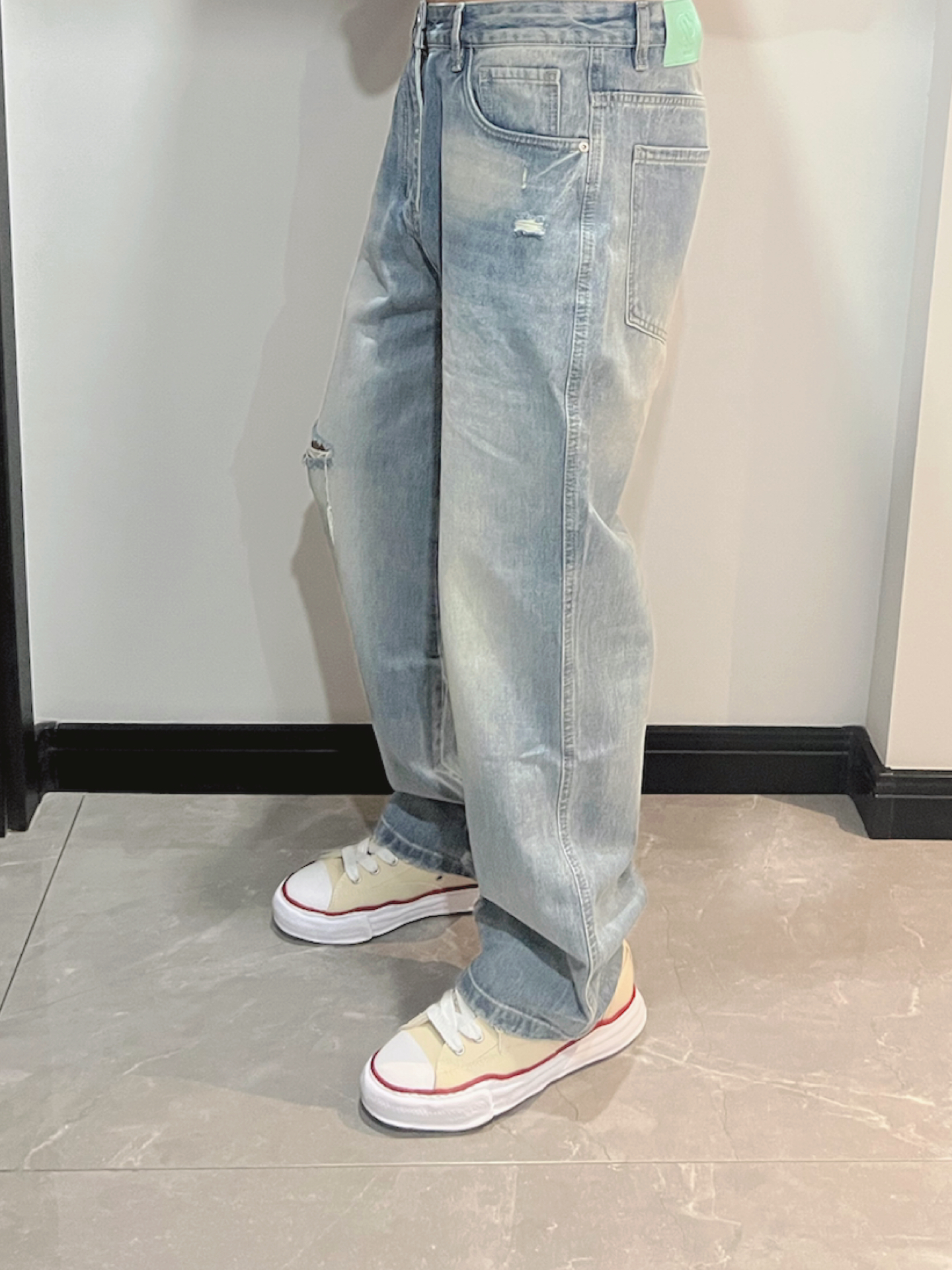 【G-Dragon】메종 미하라 야스히로 피터슨 OG 솔 캔버스 로우탑 스니커즈 photo review