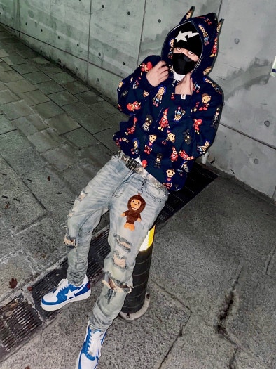 루이비통 LV 트레이너 스니커즈 '블루 모노그램 스트라이프' 1ABG1N photo review