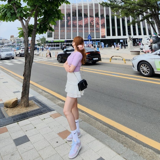 나이키 덩크 운동화 퍼플 핑크 여성 DD1503-001 photo review