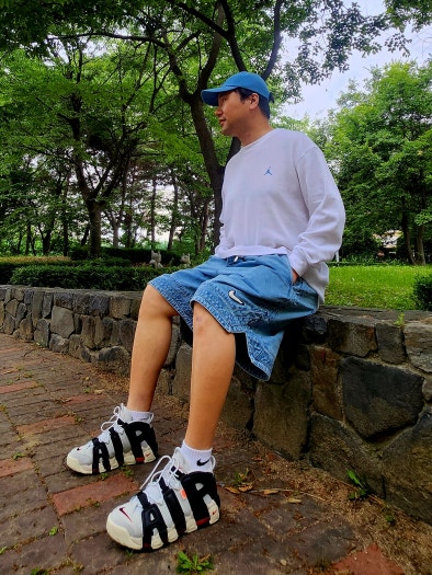 나이키 에어모어 업템포 96 팬텀 레드 오렌지 / DX3356-001 photo review