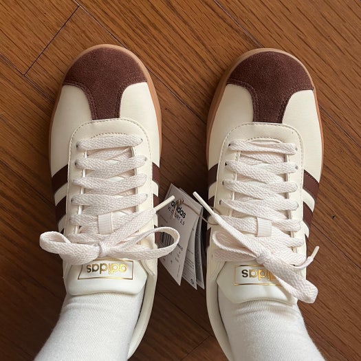 아디다스 네오 VL 코트 2.0 운동화 크림 가넷 ID6016 photo review