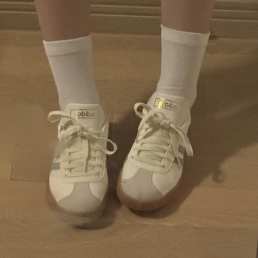 아디다스 네오 VL 코트 클래식 운동화 크림 블루 JH5063 photo review