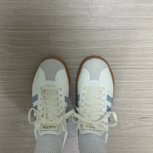 아디다스 네오 VL 코트 클래식 운동화 크림 블루 JH5063 photo review