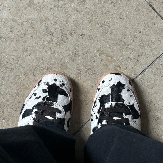 아디다스 삼바 OG 카우 프린트 JR1256 photo review
