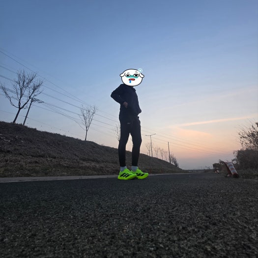 아디제로 아디오스 프로 4 남성 런닝화 형광 연두 루시드 레몬 JR6364 photo review