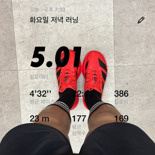 아디다스 아디제로 아디오스 프로 4 마라톤 레드 블랙 JR6368 photo review