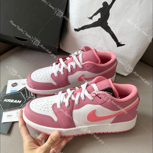 에어 조던 1 로우 GS 데저트 베리 553560-616 photo review