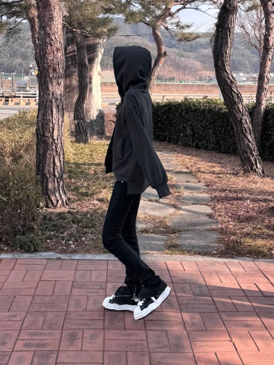 메종 미하라 야스히로 블레이키 OG 솔 캔버스 로우탑 스니커즈 블랙 화이트 A08FW735-BLACK photo review
