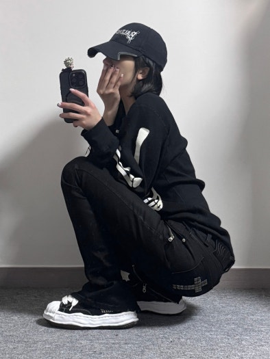 메종 미하라 야스히로 블레이키 OG 솔 캔버스 로우탑 스니커즈 블랙 화이트 A08FW735-BLACK photo review