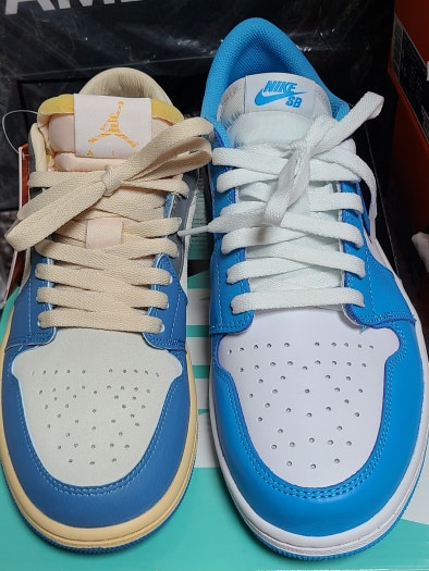 에어 조던 1 로우 SB UNC 유니버시티 블루 CJ7891-401 photo review