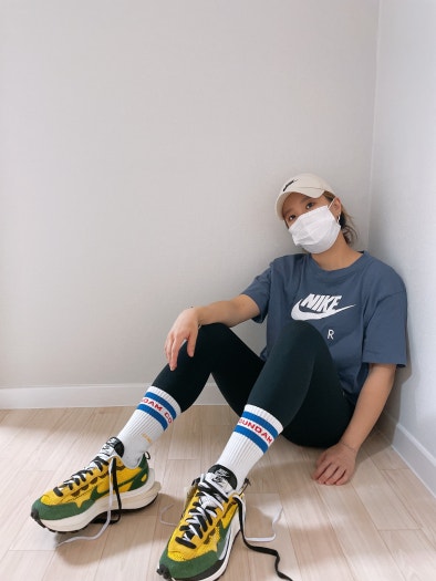 나이키 x 사카이 베이퍼와플 투어 옐로우 스타디움 그린 CV1363-700 photo review