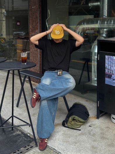 아디다스 x 웨일스 보너 나일론 삼바 폭스 브라운 샌디 베이지 IE0579 photo review