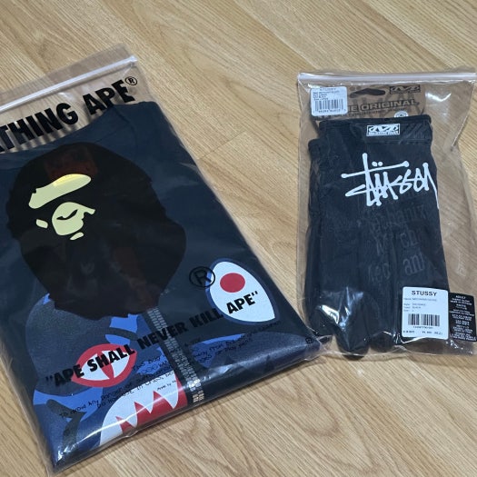 BATHING APE 로우 탑 1170 191 022 A Bathing Ape Bape Sta Low 레드 & 화이트 미러 표면 photo review