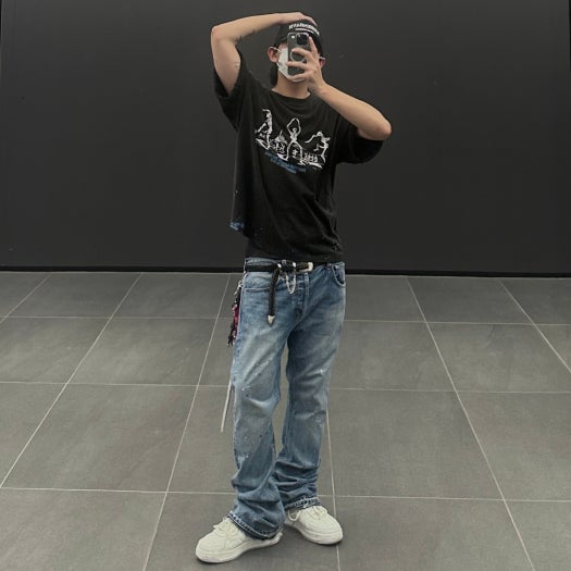 BATHING APE 로우 상의 1H73-191-921 A Bathing Ape 베이프 스테이 로우 화이트 그레이 photo review