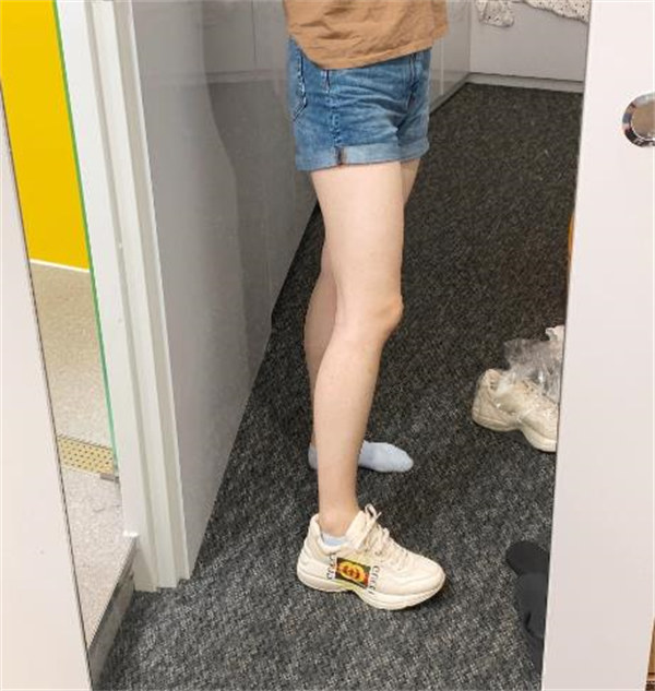 구찌 롸이톤 더블 g logo 클래식 두꺼운 밑창 키높이 낮음 도우미 아버지 신발 500878 DRW00 9522 photo review