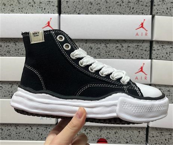 메종 미하라 야스히로 피터슨 OG 솔 캔버스 하이탑 스니커즈 블랙 A01FW701-BLACK photo review