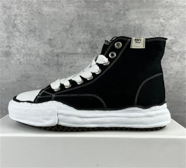 메종 미하라 야스히로 피터슨 OG 솔 캔버스 하이탑 스니커즈 블랙 A01FW701-BLACK photo review