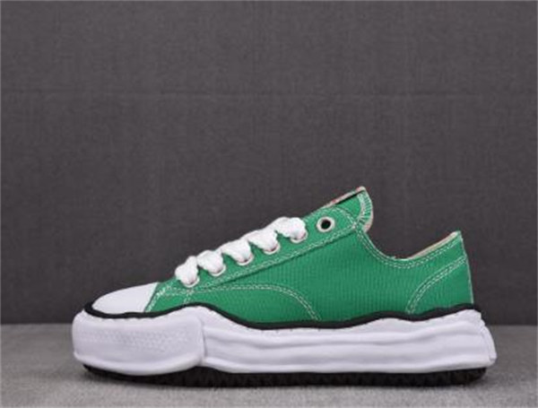 메종 미하라 야스히로 피터슨 OG 솔 캔버스 로우 스니커즈 그린 A01FW702-GREEN photo review
