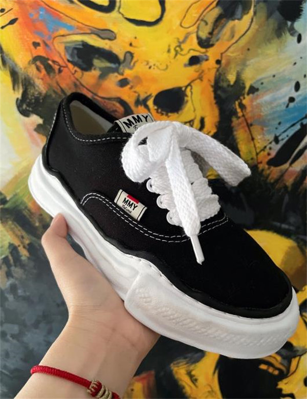 메종 미하라 야스히로 베이커 OG 솔 캔버스 로우 컷 스니커즈 블랙 A02FW704-BLACK photo review
