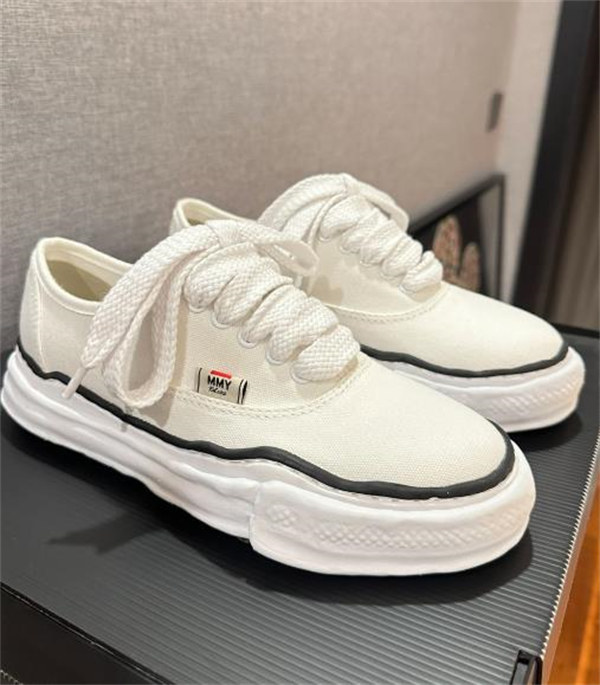 메종 미하라 야스히로 베이커 OG 솔 캔버스 로우 컷 스니커즈 화이트 A02FW704-WHITE photo review