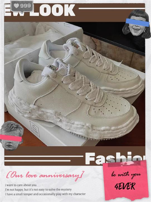 메종 미하라 야스히로 웨인 OG 솔 레더 로우탑 스니커즈 화이트 A07FW702-WHITE photo review