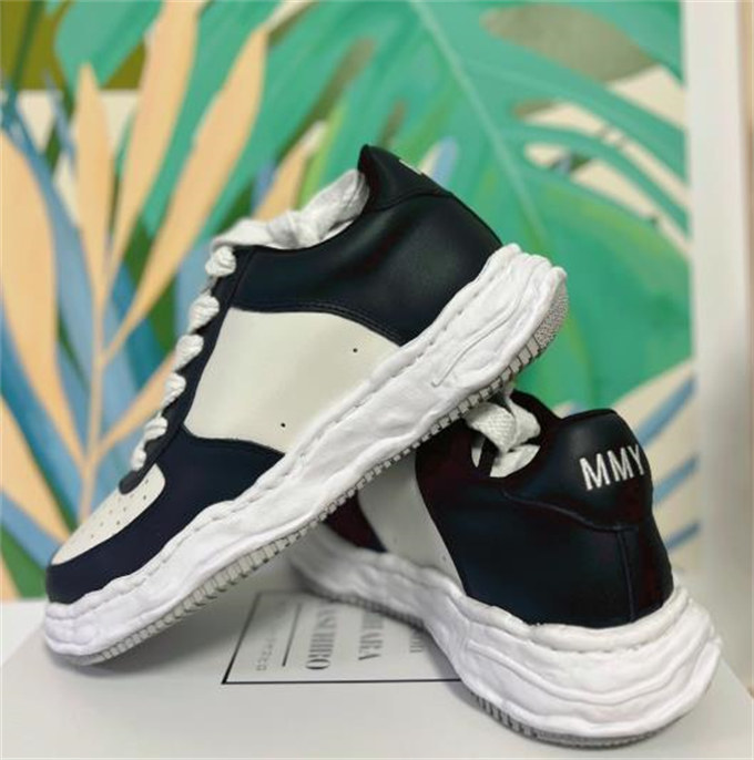 메종 미하라 야스히로 웨인 OG 솔 레더 로우탑 스니커즈 블랙 화이트 A08FW706-BLKWHT photo review