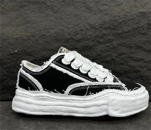 메종 미하라 야스히로 피터슨 OG 솔 OH 캔버스 로우탑 스니커즈 블랙 A09FW721-BlACK photo review