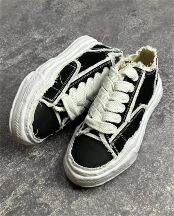 메종 미하라 야스히로 피터슨 OG 솔 OH 캔버스 로우탑 스니커즈 블랙 A09FW721-BlACK photo review