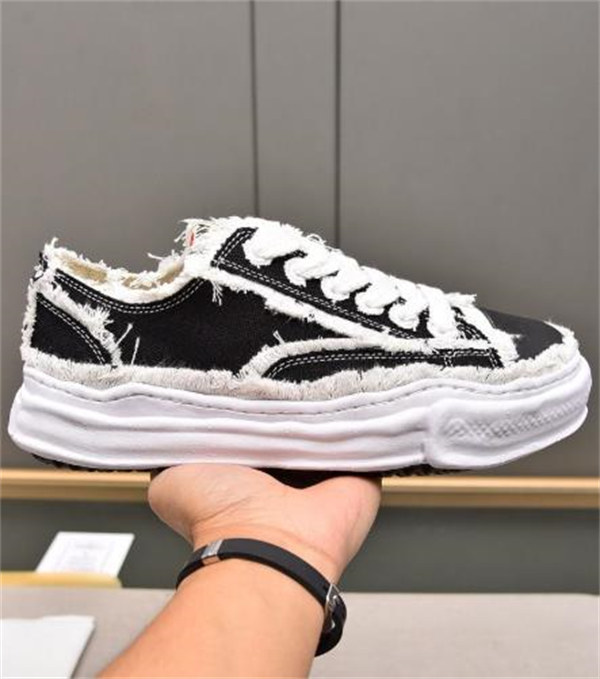 메종 미하라 야스히로 피터슨 OG 솔 OH 캔버스 로우탑 스니커즈 블랙 A09FW721-BlACK photo review
