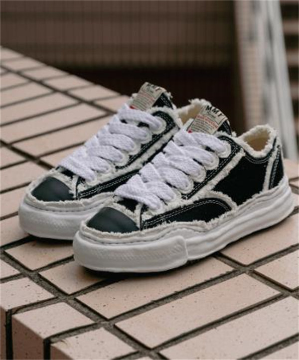 메종 미하라 야스히로 피터슨 OG 솔 OH 캔버스 로우탑 스니커즈 블랙 A09FW721-BlACK photo review