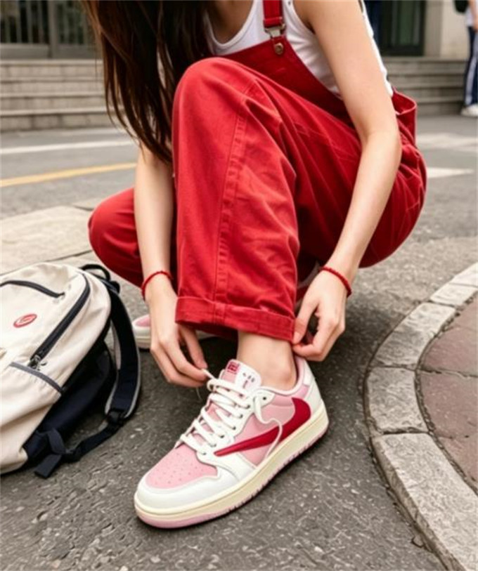 [LISA 최애 아이템] 조던 1 x 트래비스 스캇 레트로 로우 OG SP 세일 트로피컬 핑크 IQ7604-101 photo review