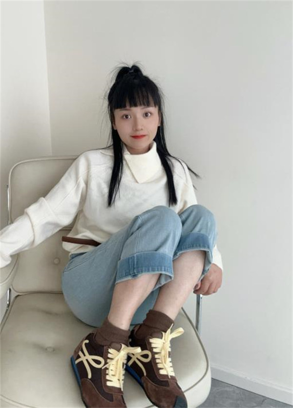 로에베 발레 러너 2.0 나일론 앤 카프스킨 브라운 옐로우 LBR2282X11-4865 photo review